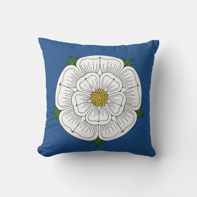 White Rose of York Kussen (Voorkant)