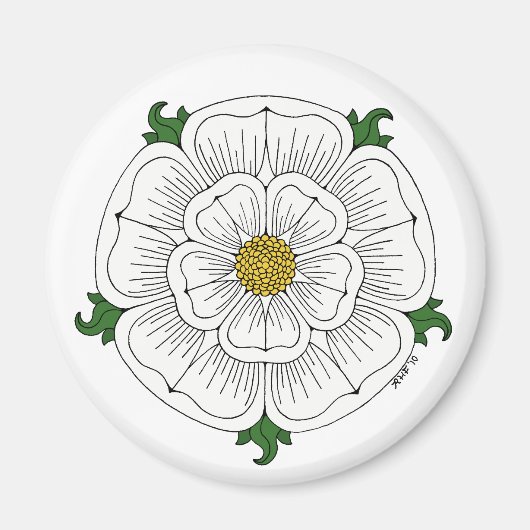 White Rose of York Magneet (Voorkant)