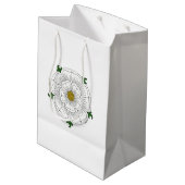 White Rose of York Medium Cadeauzakje (Achterkant Gekanteld)