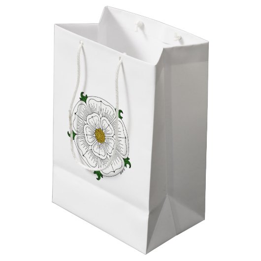 White Rose of York Medium Cadeauzakje (Achterkant Gekanteld)