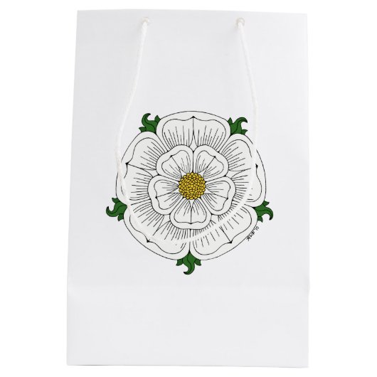 White Rose of York Medium Cadeauzakje (Achterkant)