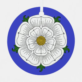 White Rose of York Metalen Ornament