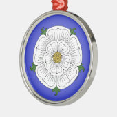 White Rose of York Metalen Ornament (Links)