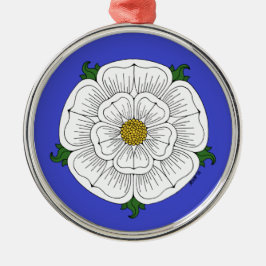 White Rose of York Metalen Ornament