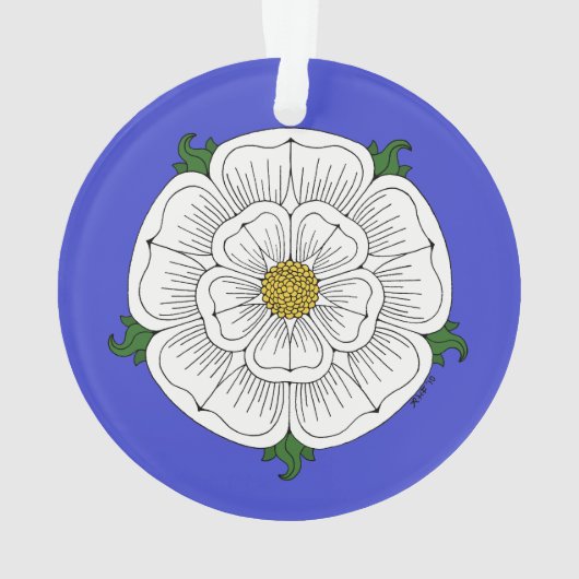 White Rose of York Ornament (achterkant)