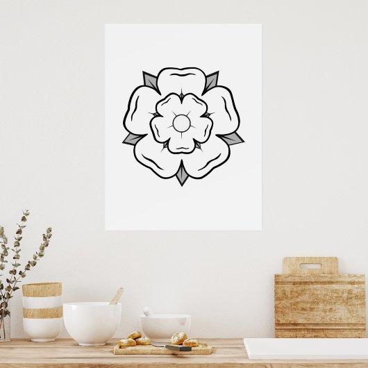 White Rose of York Poster (Keuken)