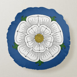 White Rose of York Rond Kussen