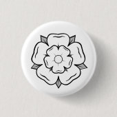 White Rose of York Ronde Button 3,2 Cm (Voorkant)