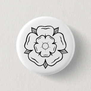 White Rose of York Ronde Button 3,2 Cm