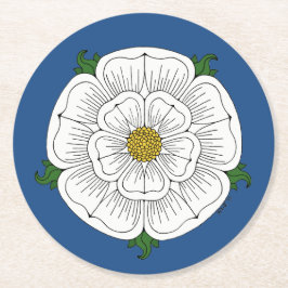 White Rose of York Ronde Kartonnen Onderzetter