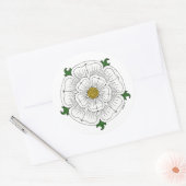 White Rose of York Ronde Sticker (Envelop)