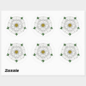 White Rose of York Ronde Sticker (Vel)
