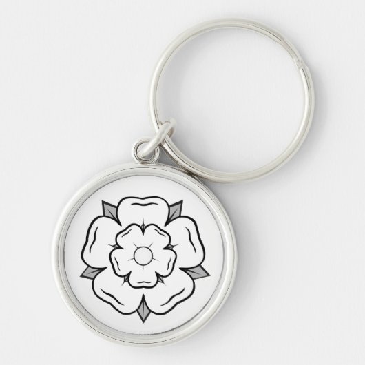 White Rose of York Sleutelhanger (Voorkant)