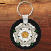 White Rose of York Sleutelhanger (Voorkant)