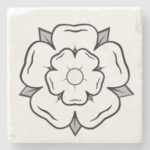 White Rose of York Stenen Onderzetter