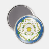 White Rose of Yorkshire Flag Magneet (Voorkant / Achterkant)
