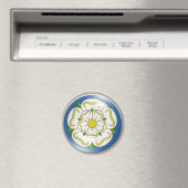 White Rose of Yorkshire Flag Magneet (Insitu (Vaatwasser))