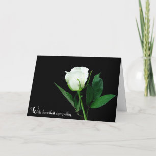 White Rose on Black Sympathpathy Kaart