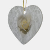 White Rose on Lace Ornament (Links)