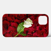 White Rose on Red Petals Case-Mate iPhone Case (Achterkant (horizontaal))