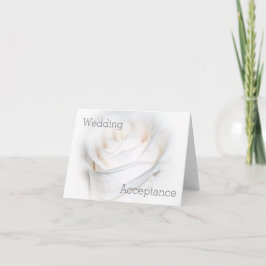 White Rose Ontwerp Wedding Acceptatie Bedankkaart