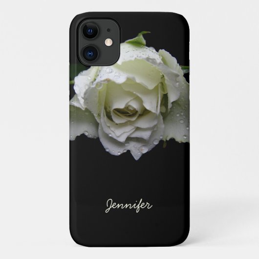 White Rose op Black Case-Mate iPhone Case (Achterkant)