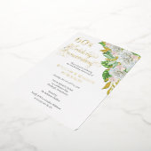 White Rose Orchid 60th Wedding Jubileum Party Folie Uitnodiging (Gedraaid)