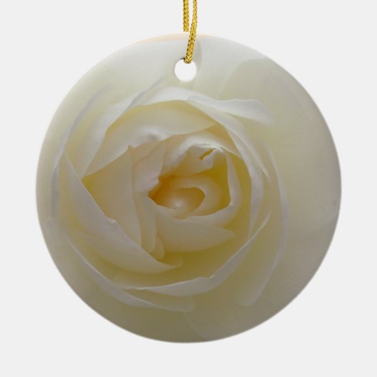 White Rose Ornament Personalized Roos Decorations (Voorkant)