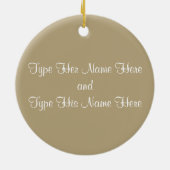 White Rose Ornament Personalized Roos Decorations (Achterkant)