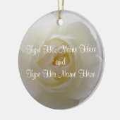 White Rose Ornament Personalized Roos Decorations (Links)