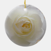 White Rose Ornament Personalized Roos Decorations (Achterkant)