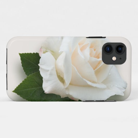White Rose "Pascali" Case-Mate iPhone Case (Achterkant (horizontaal))