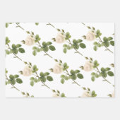 White Rose Pattern Inpakpapier Vel (Voorkant)