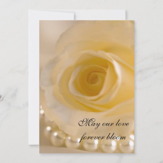 White Rose Pearl Marriage/Elopement Announement Aankondiging (Voorkant)