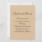 White Rose Pearl Marriage/Elopement Announement Aankondiging (Achterkant)