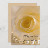 White Rose Pearl Marriage/Elopement Announement Aankondiging (Voorkant / Achterkant)