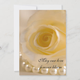 White Rose Pearl Marriage/Elopement Announement Aankondiging