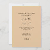 White Rose, Pearls and Ring Engagement Party Kaart (Achterkant)