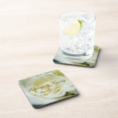 White Rose Personal Wedding Bier Onderzetter (Rechterzijde)