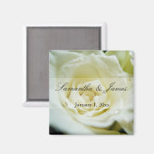 White Rose Personal Wedding Magneet (Voorkant / Achterkant)
