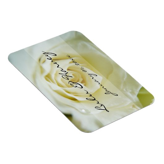 White Rose Personal Wedding Magneet (Rechterzijde)