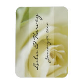White Rose Personal Wedding Magneet (Verticaal)
