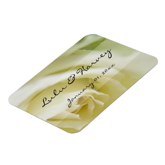 White Rose Personal Wedding Magneet (Linkerzijde)