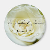White Rose Personal Wedding Magneet (Voorkant)
