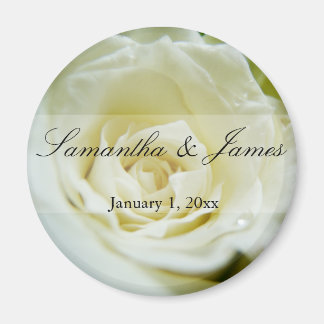 White Rose Personal Wedding Magneet