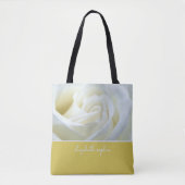 White Rose Personalized Tote Bag (Voorkant)