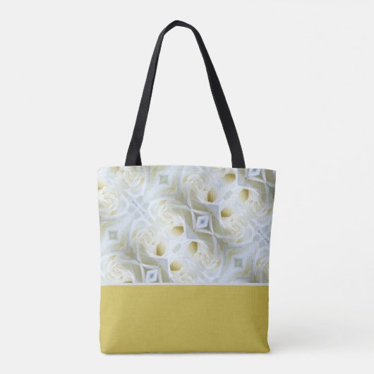White Rose Personalized Tote Bag (Achterkant)