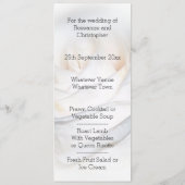 White Rose Personalized Weddenrenmenu Menu (Achterkant)