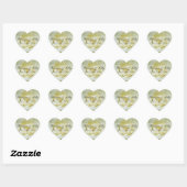 White Rose Personalized Wedding Hart Sticker (Vel)