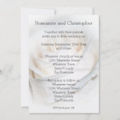 White Rose Personalized Wedding Invitation Kaart (Achterkant)
